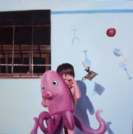 Isti polippal 100x100cm olaj vászon